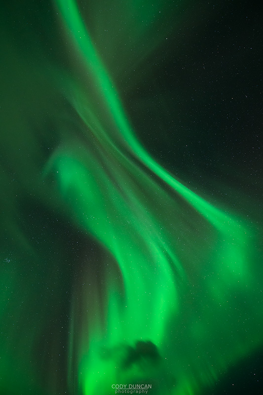 Northern Lights - Aurora Borealis shine in Sky, Lofoten Islands, Norway