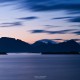 Summer twilight over mountains of Lofoten islands, Stamsund, Norway