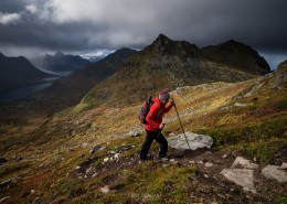 Hiking Stornappstind, Lofoten Islands, Norway