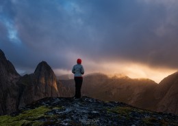 Summit of Markan, Lofoten Islands, Norway