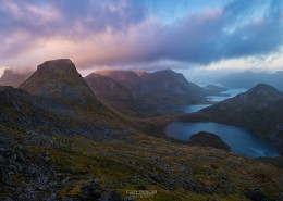 Sunset over Branntuva, Lofoten Islands, Norway