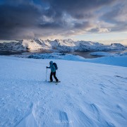 Ryten Winter Hiking, Lofoten Islands, Norway