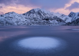 Vikvatnet winter, Lofoten Islands, Norway