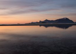 Midnight Sun, Ytresand, Lofoten Islands, Norway