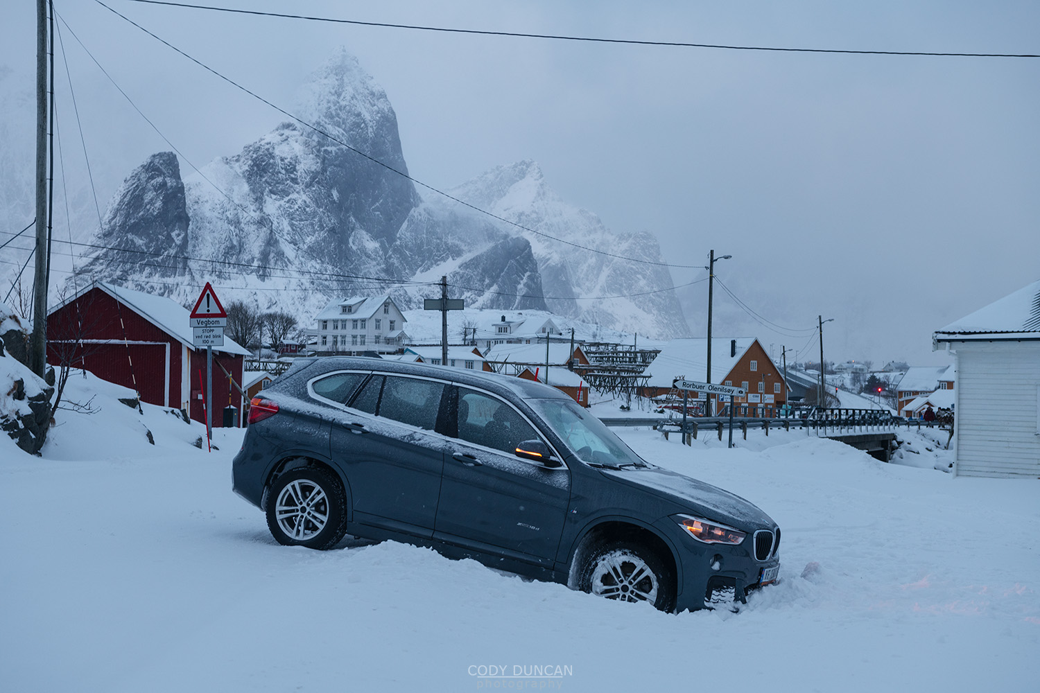 Winter Driving Lofoten Islands